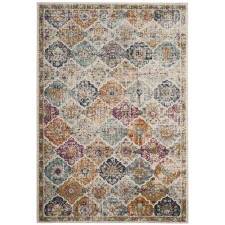 Safavieh Madison Medium Rectangle Area Rug Cream & Multicolor - 5 ft.-1 in. x 7 ft.-6 in. MAD611B-5